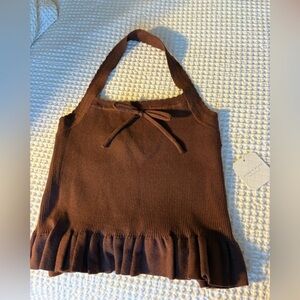 Altar'd State Brown Knit Tank Top